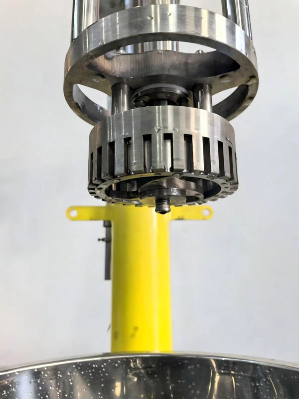 Homogeniserende emulgator met hydraulische lift en hoge afschuiving